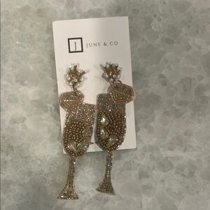 Gold Champagne Earrings